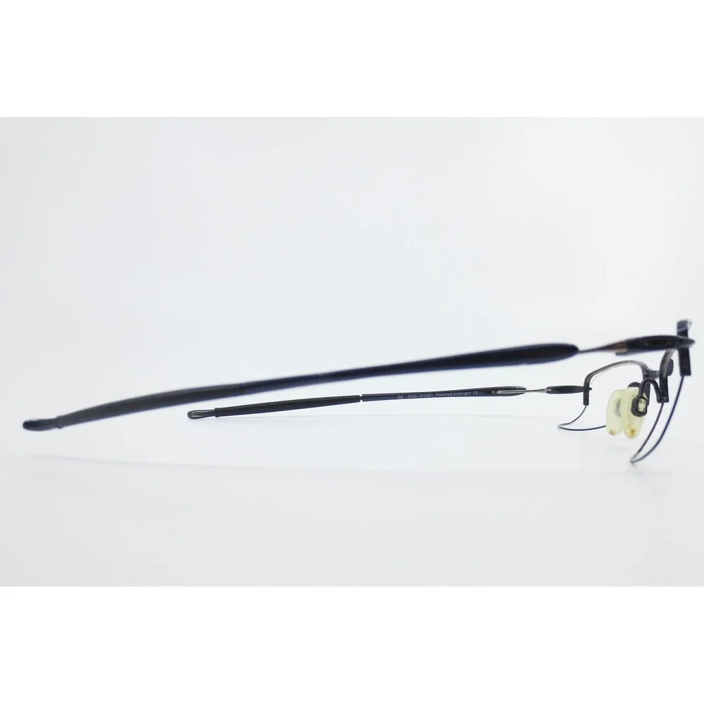 Oakley Lizard Eyeglasses Polished Midnight Blue Titanium Frames OX5113-0451